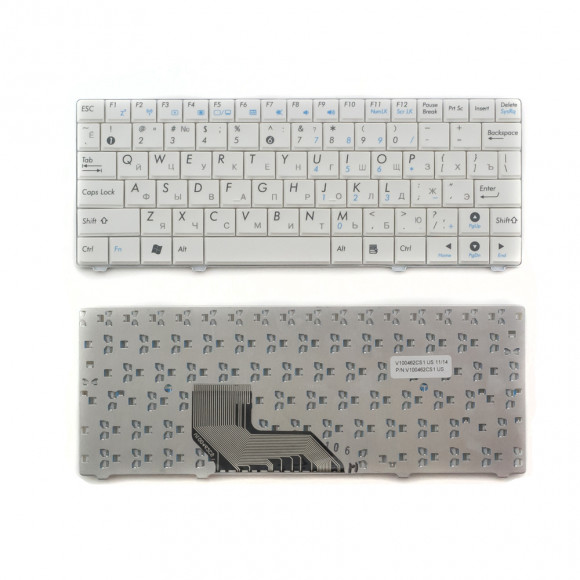 Клавиатура для ноутбука Asus Eee PC T91, T91MT белая (версия 2)