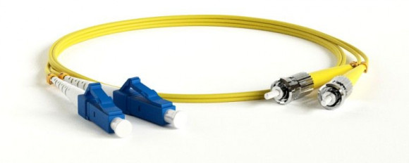 FC-D2-9-LC/UR-ST/UR-H-5M-LSZH-YL Патч-корд волоконно-оптический (шнур) SM 9/125 (OS2), LC/UPC-ST/UPC, 2.0 мм, duplex, LSZH, 5 м Hyperline
