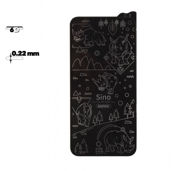 Защитное стекло 6D для Apple iPhone 11 Pro Remax Rhino GL-56 0, 22 мм, черное