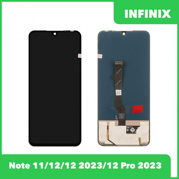 LCD дисплей для Infinix Note 11, 12, 12 2023, 12 Pro 2023 в сборе с тачскрином, 100% оригинал (черный)