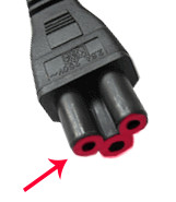 СЕТЕВОЙ КАБЕЛЬ ПИТАНИЯ К НОУТБУКУ. 3-КОНТАКТНЫЙ Б/У