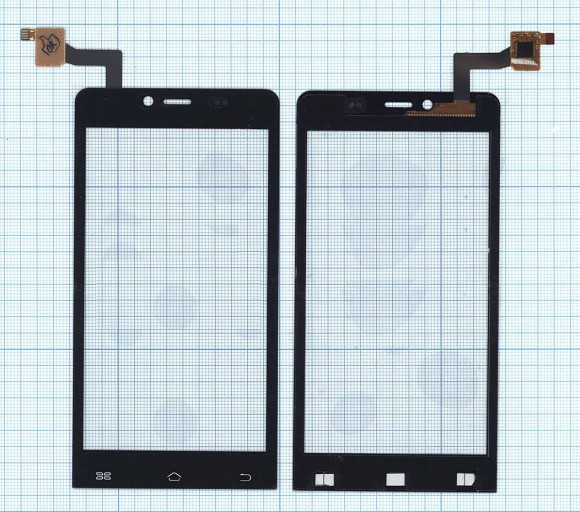 Сенсорное стекло (тачскрин) для Micromax Bolt (Q370), черный