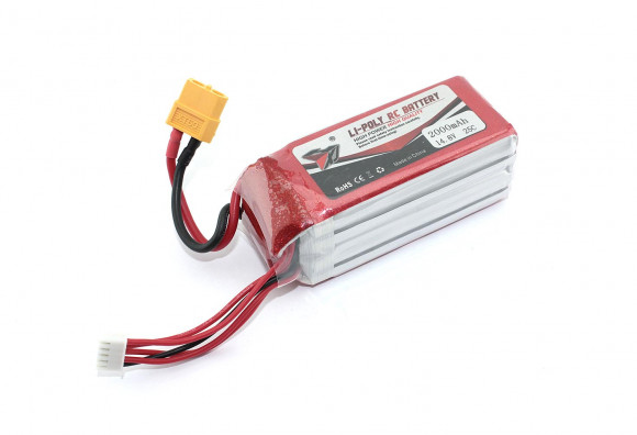 Аккумулятор Li-Pol 14.8V 2000mAh формат 903475 разъем XT60-Plug