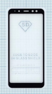 Защитное стекло Samsung Galaxy A8, черное